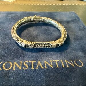 Konstantino Intricate Silver Men's Bracelet